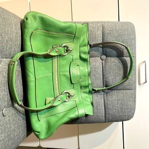 Bright green Coach purse